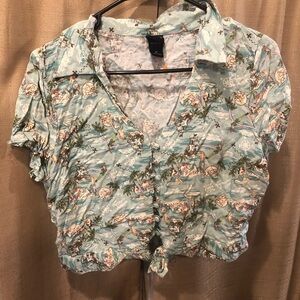 Vintage Retro Disney Peter Pan Crop top